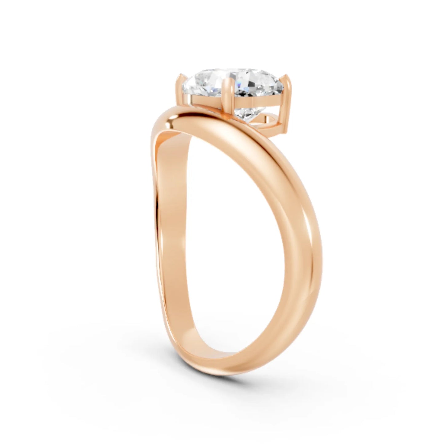 14K Gold Cushion Cut Diamond Cloud Engagement Ring