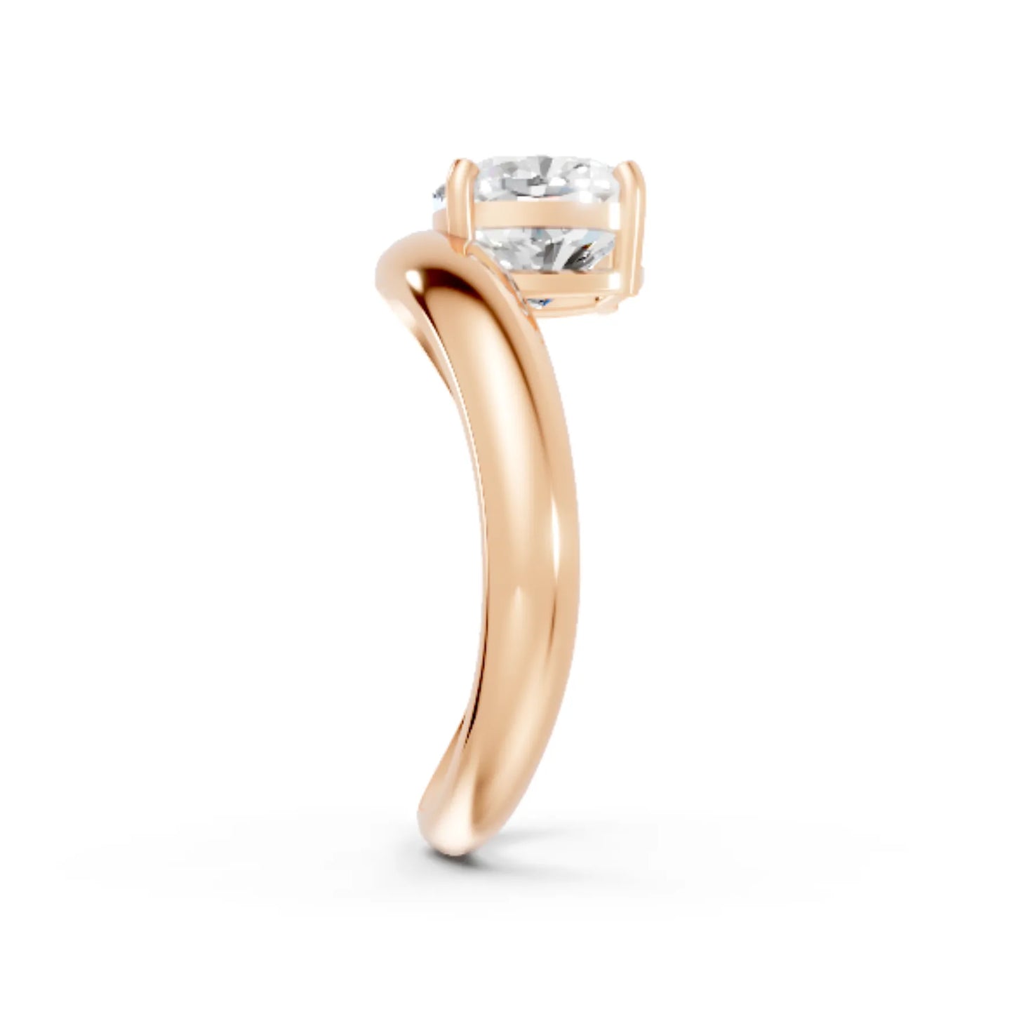 14K Gold Cushion Cut Diamond Cloud Engagement Ring