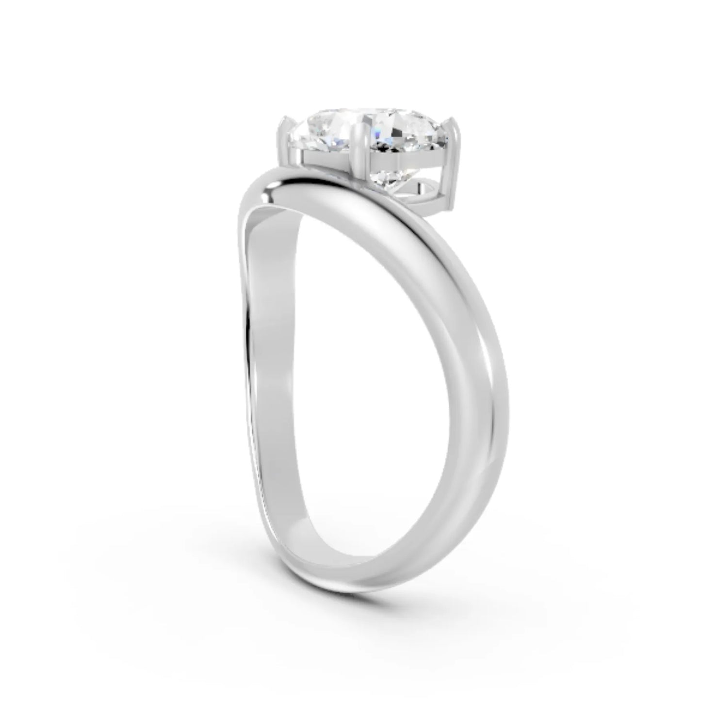 14K Gold Cushion Cut Diamond Cloud Engagement Ring