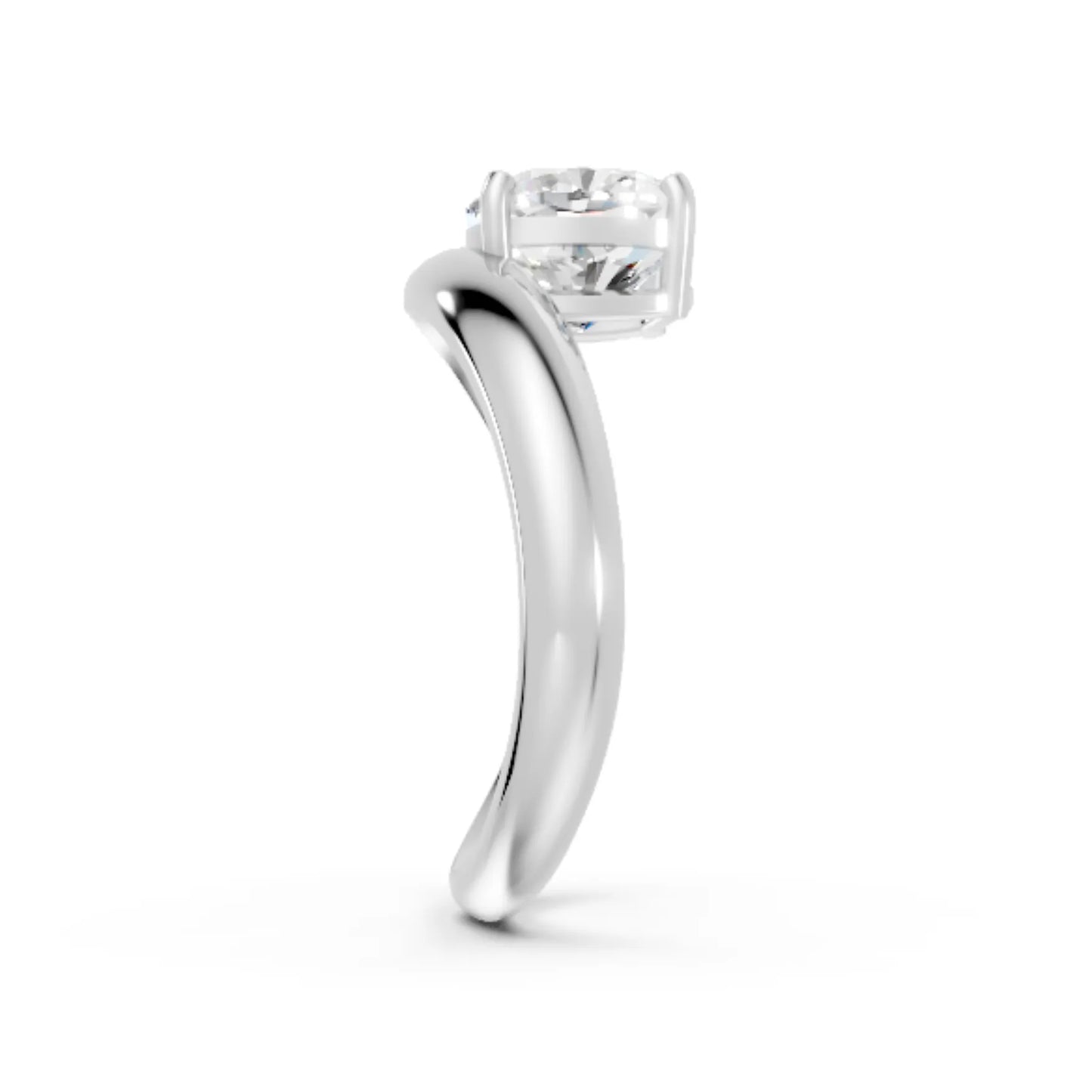 14K Gold Cushion Cut Diamond Cloud Engagement Ring