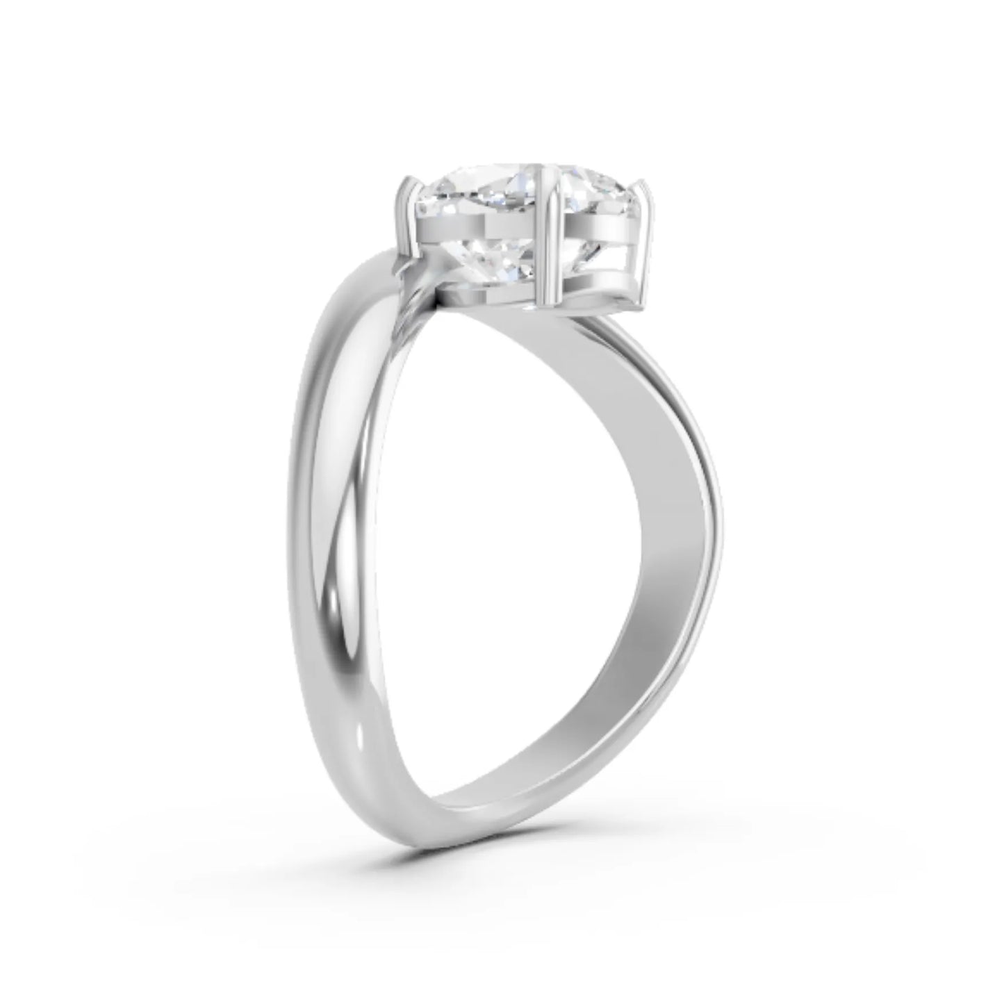 14K Gold Cushion Cut Diamond Cloud Engagement Ring