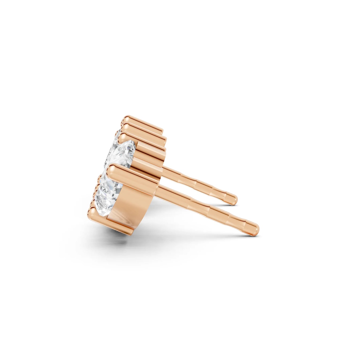 1.0 CT Heart And Pear Shape Diamond Trendy Style Earring| 14k Gold Lab Grown Toi Et Moi Prong Setting Studs| Luxury Elegant Dainty Two Stone Jewelry For Women| Anniversary  Gift For Girlfriend| Joyful Surprises Await You On This Beautiful Occasion