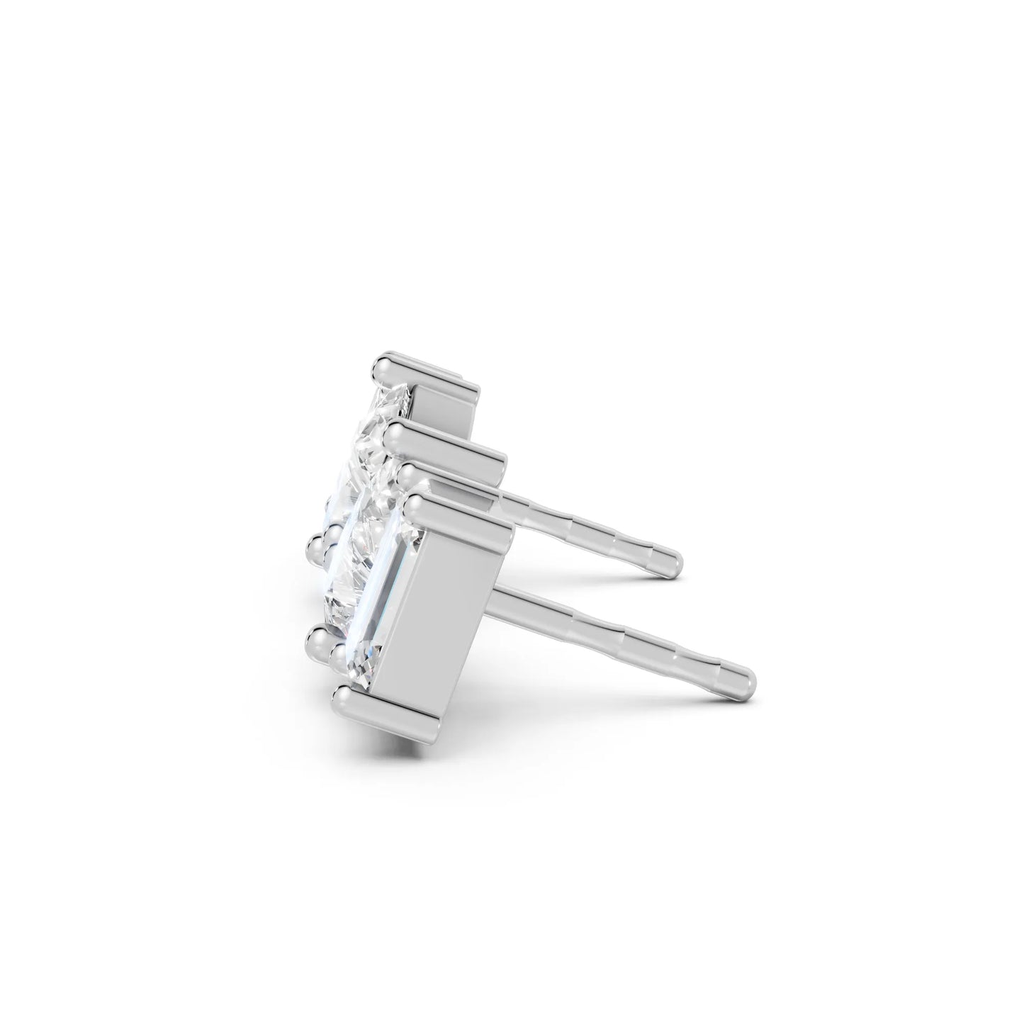 1.0 CT Pear and Emerald Cut Toi Et Moi Diamond Stud Earrings | 14k Gold Minimalist Design Lab Grown Diamonds with Prong Setting | Dainty Sustainable Fine Jewelry | Classic Modern Anniversary Birthday Wedding or Everyday Gift for Wife