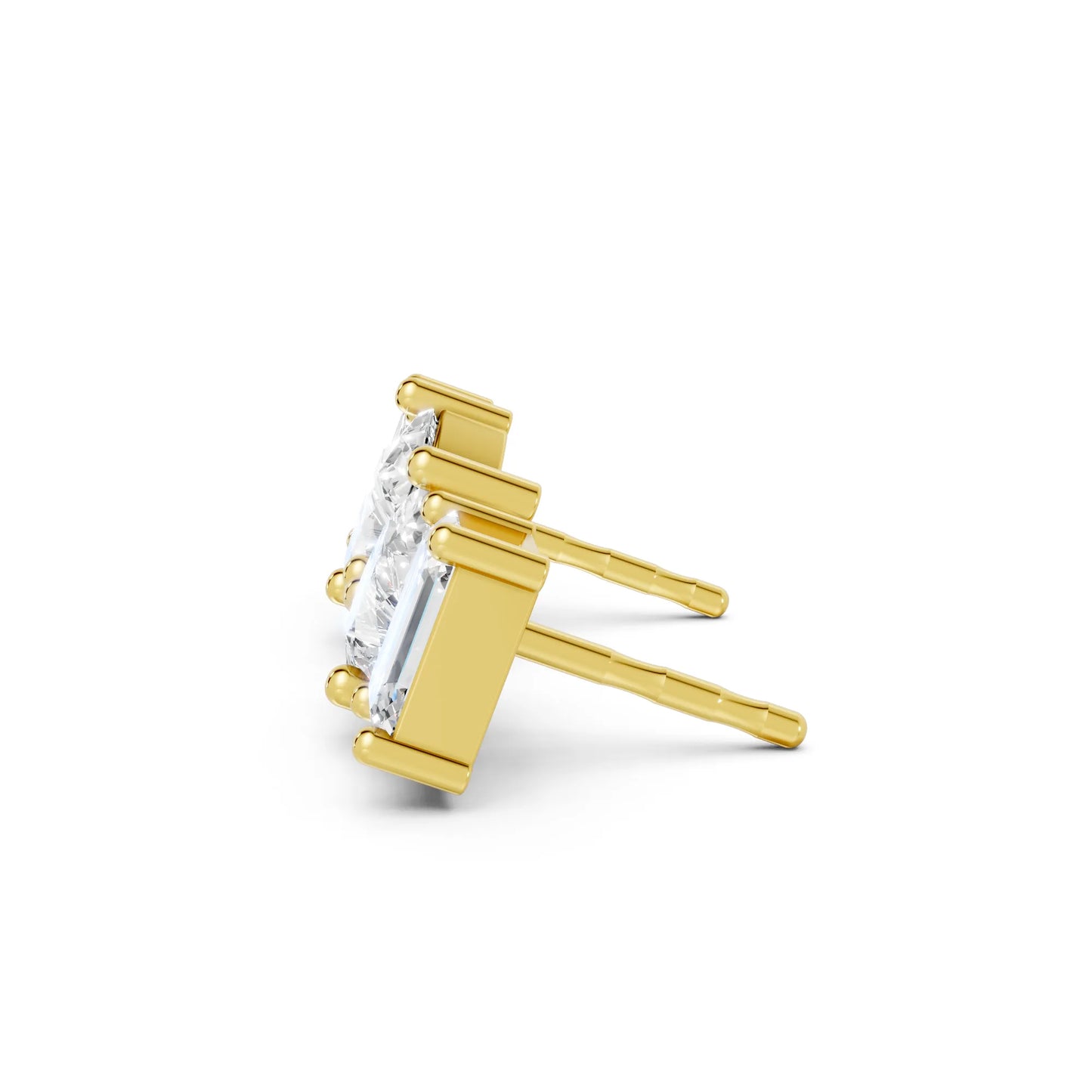 1.0 CT Pear and Emerald Cut Toi Et Moi Diamond Stud Earrings | 14k Gold Minimalist Design Lab Grown Diamonds with Prong Setting | Dainty Sustainable Fine Jewelry | Classic Modern Anniversary Birthday Wedding or Everyday Gift for Wife