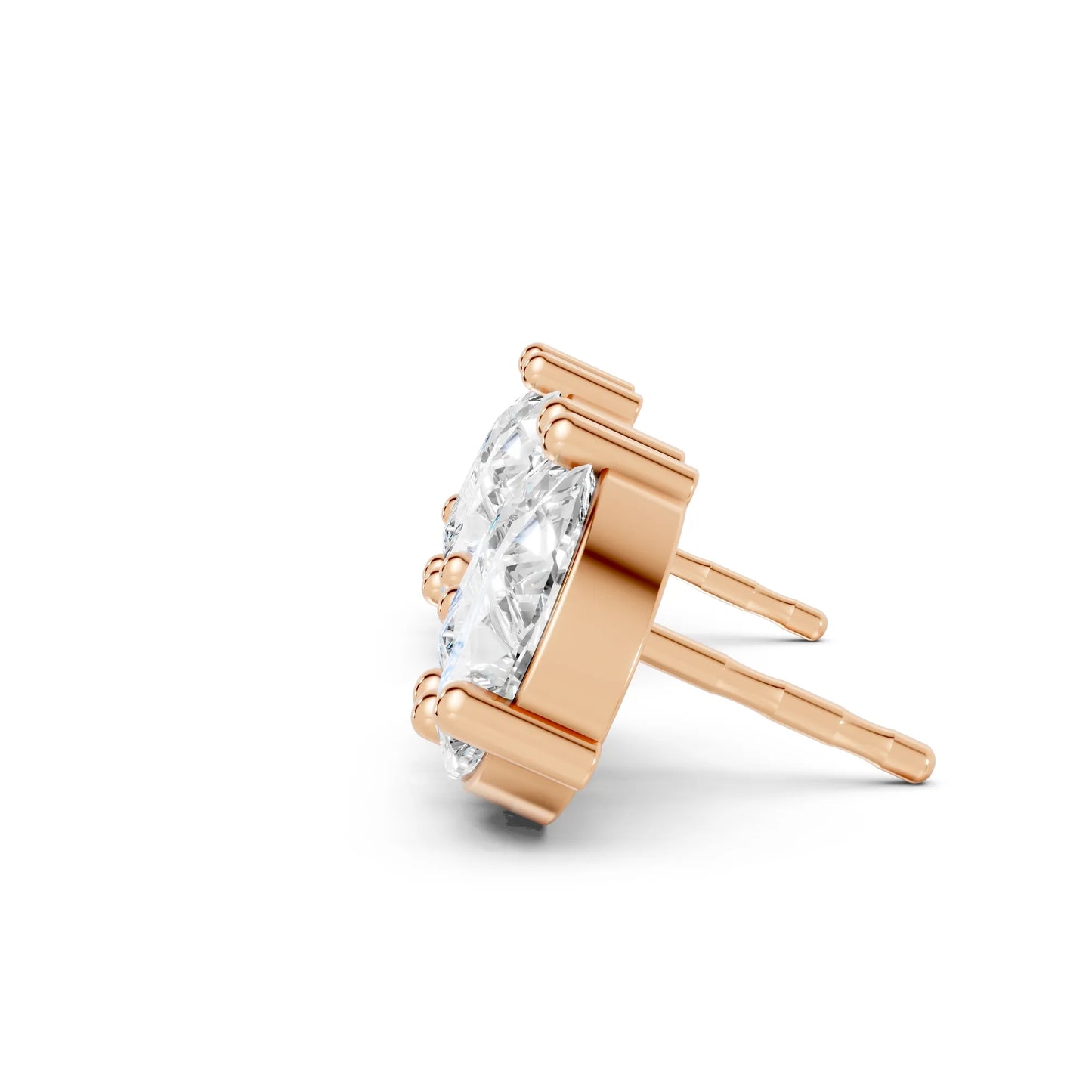 1.0 CT Gold Pear Cut Diamond Prong Set Earring| Lab Grown Minimalist Weight Small To Large Two Stone Prong Setting Studs| Luxury Elegant Perfect Birthday Gift For Girlfriend| Trendy Style Dainty Toi Et Moi Jewelry For Women| Surprise For Special Moment