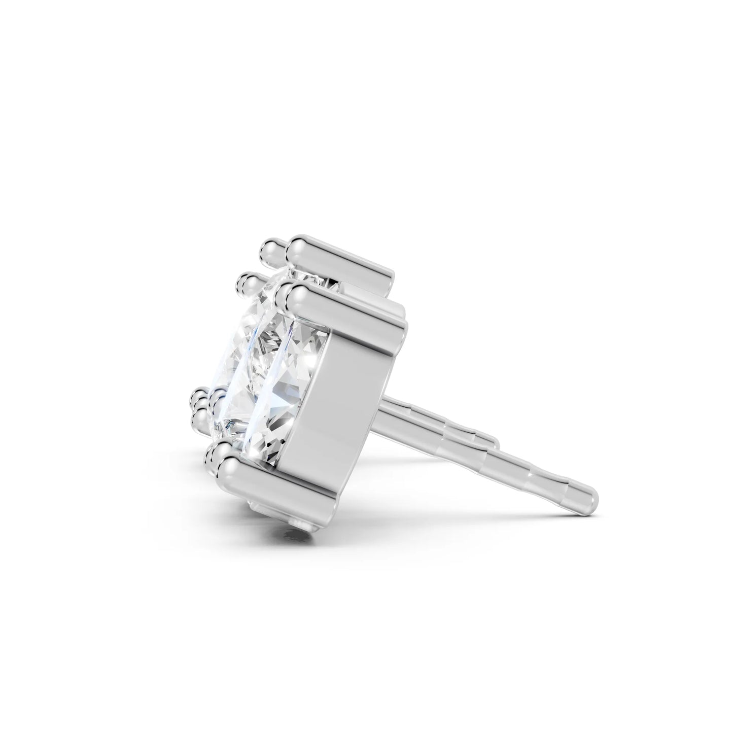 14K Gold Pear and Oval Cut Diamond Toi et Moi Stud Earring