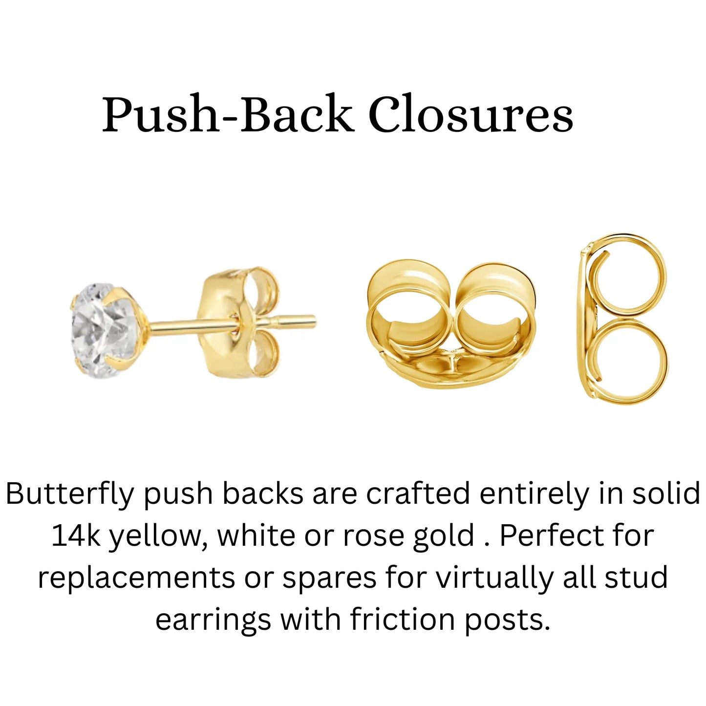 14K Gold Trinity Oval Cut Diamond Stud Earring